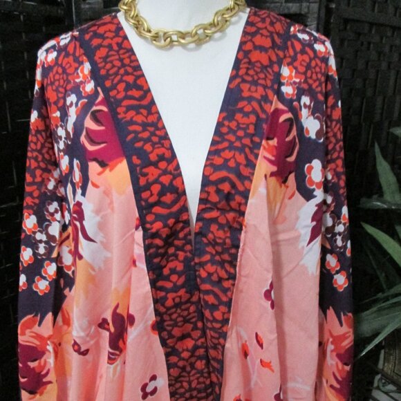 SAACHI Mixed Print Floral Kimono Misty Rose NEW - Picture 6 of 9